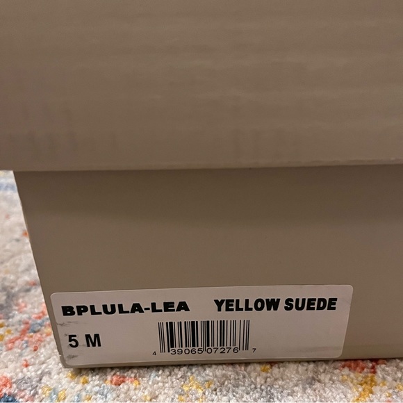 BP. Lula Slingback Sandal Mustard Yellow Suede Size 5 - Picture 8 of 9